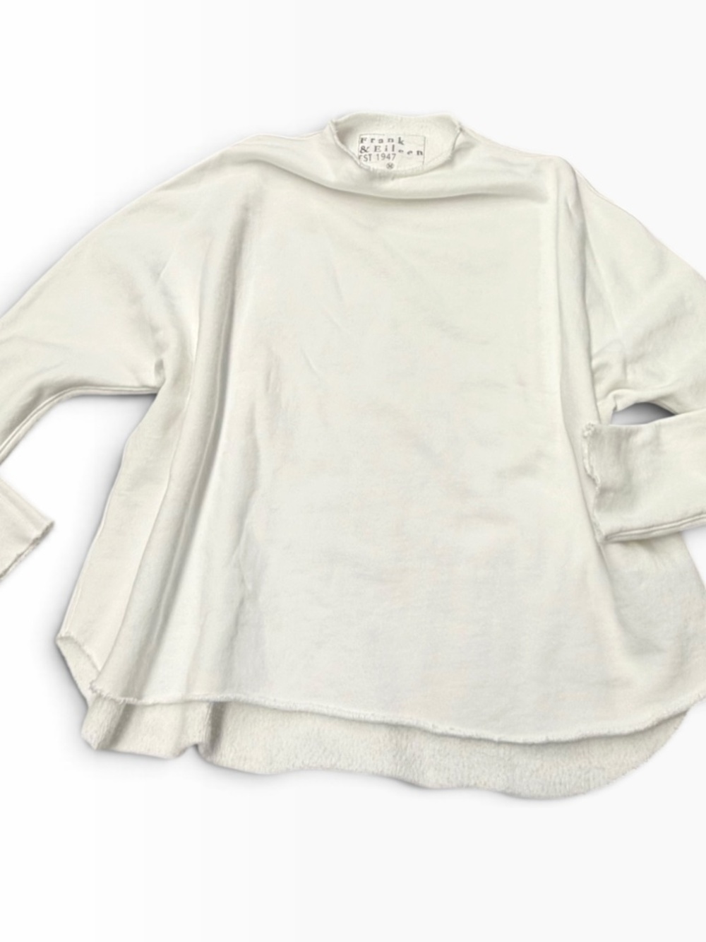 Frank & eileen Mock neck Sweatshirt Women's Size M In White